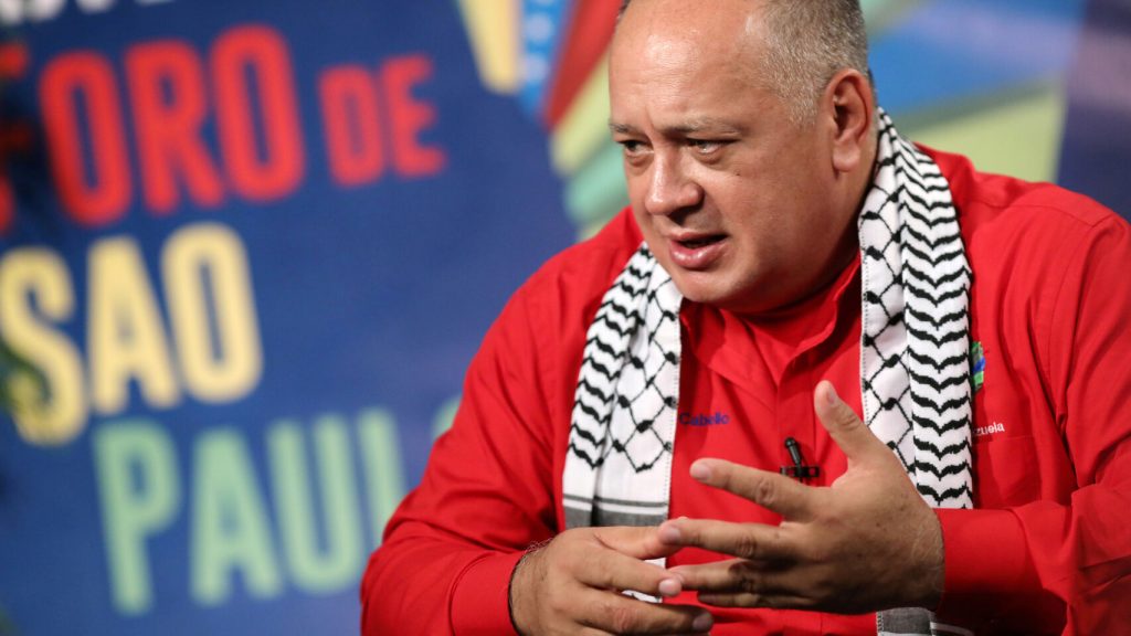Diosdado Cabello, presidente de la Asamblea Nacional Constituyente, en el Foro de Sao Paulo en Caracas. Reuters