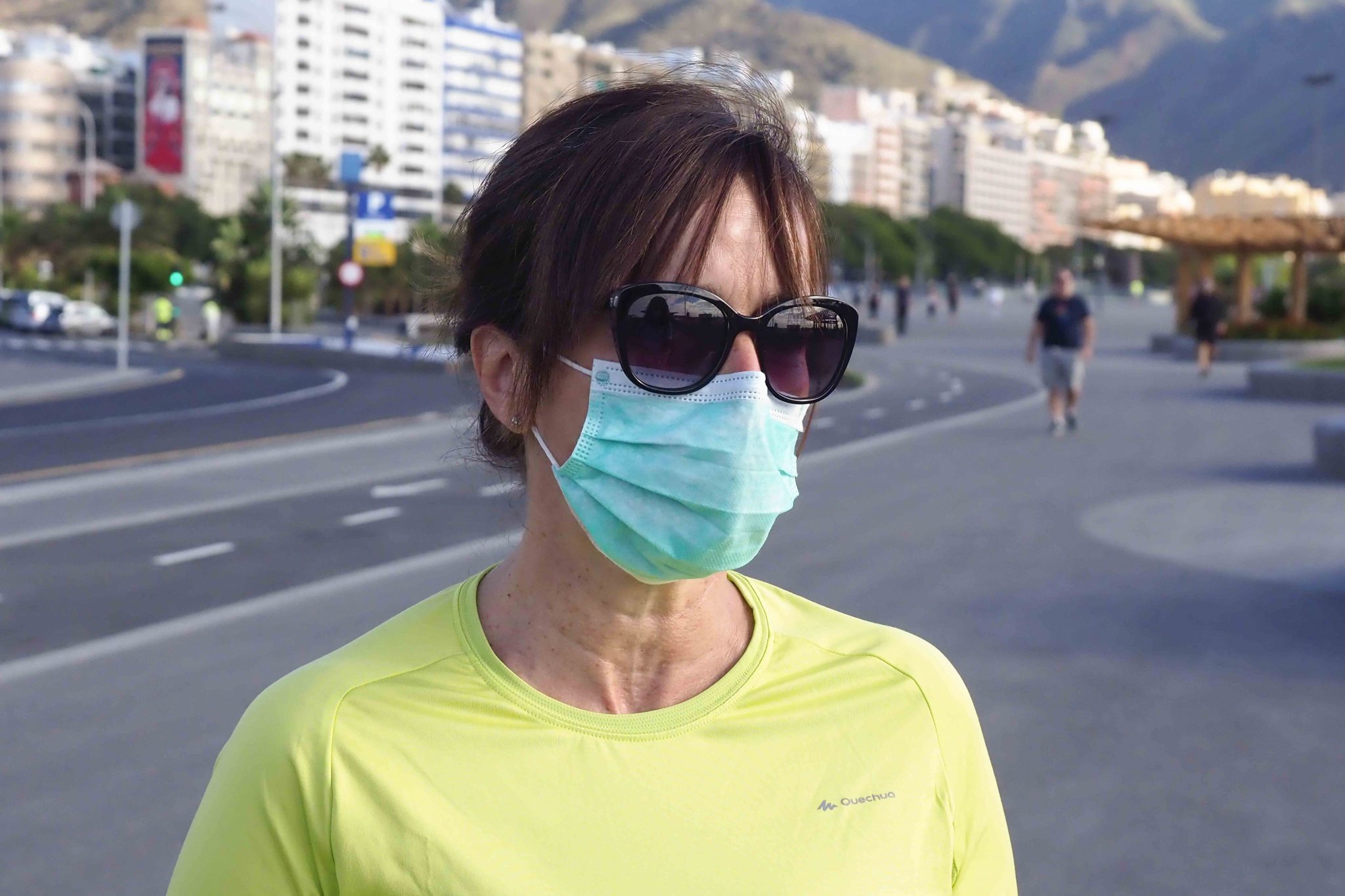 Margarita recuperó su rutina de ‘running’ en la Avenida Anaga. FOTO: Sergio Méndez