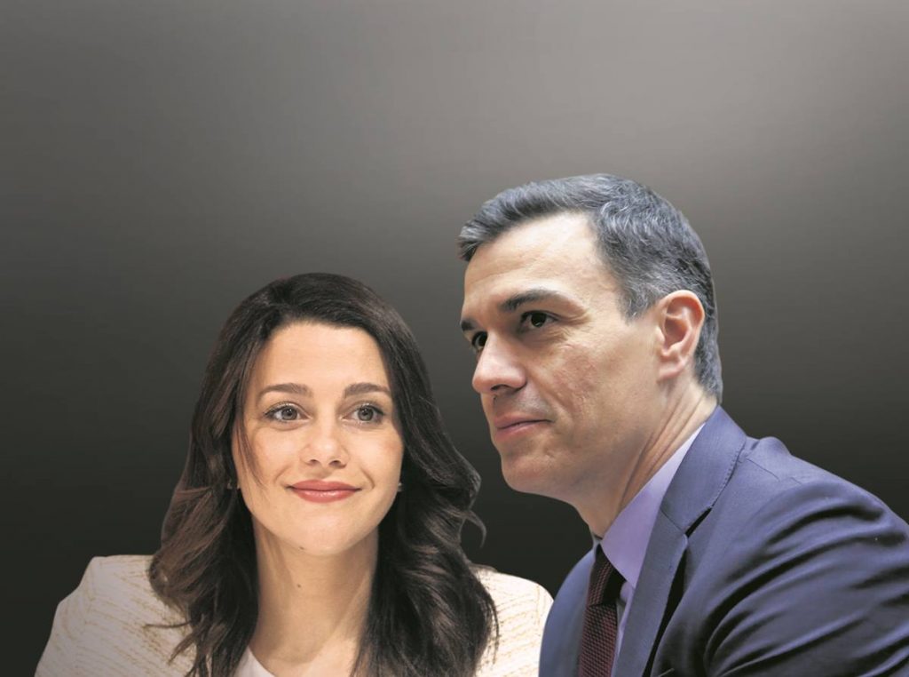 Inés Arrimadas y Pedro Sánchez. DA
