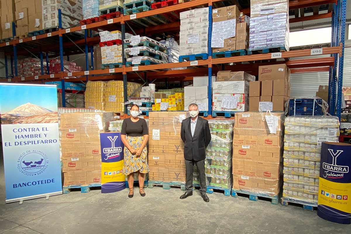Ybarra colabora con Banco de Alimentos de Tenerife donando 5.000 kilos de productos
