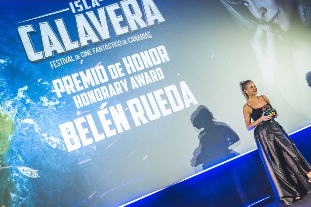 La actriz Belén Rueda recogió en 2019 uno de los Premios de Honor del Festival Isla Calavera.. DA