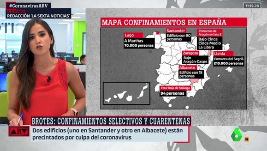 La Palma no aparece en el mapa de Al rojo vivo, de La Sexta DA