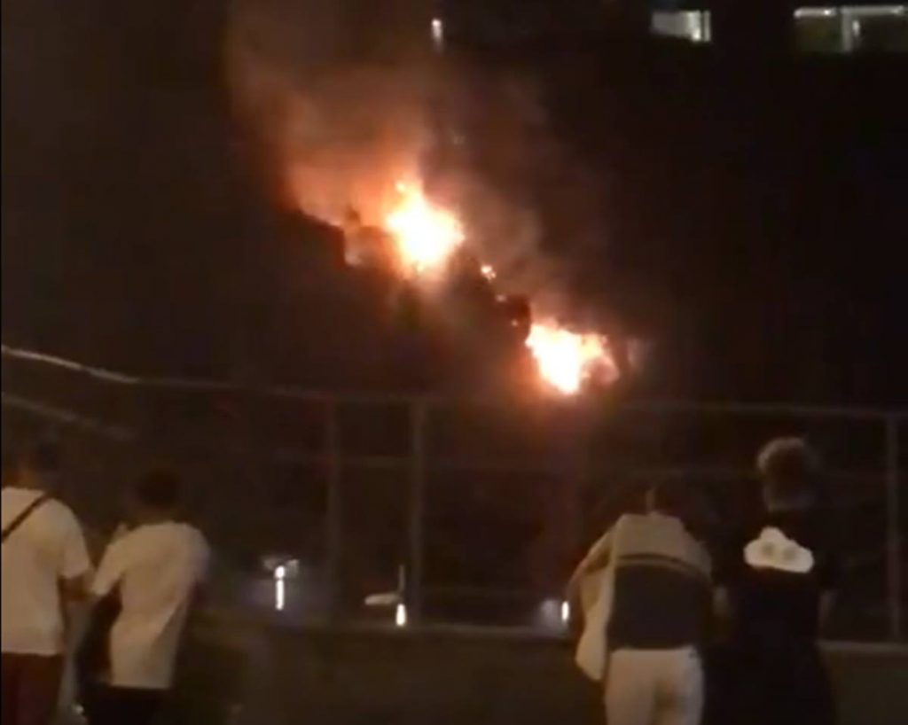 Incendio en Barranco de Santos, en Santa Cruz. CECOES 1-1-2