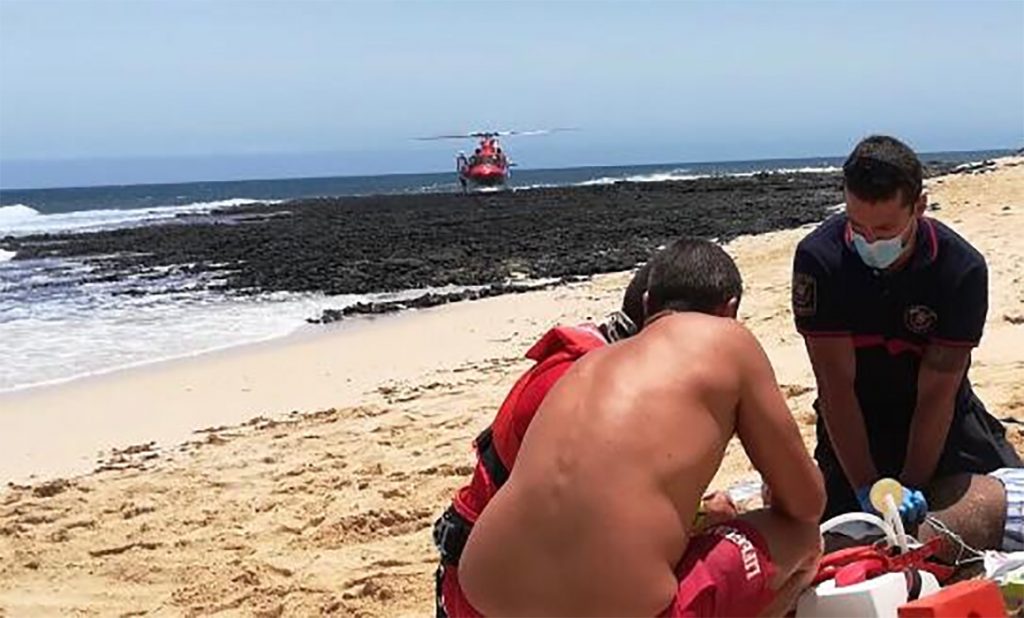 Fallece un bañista ahogado en Grandes Playas de Corralejo (Fuerteventura)