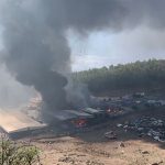 Incendio industrial en el complejo ambiental Majano, El Hierro