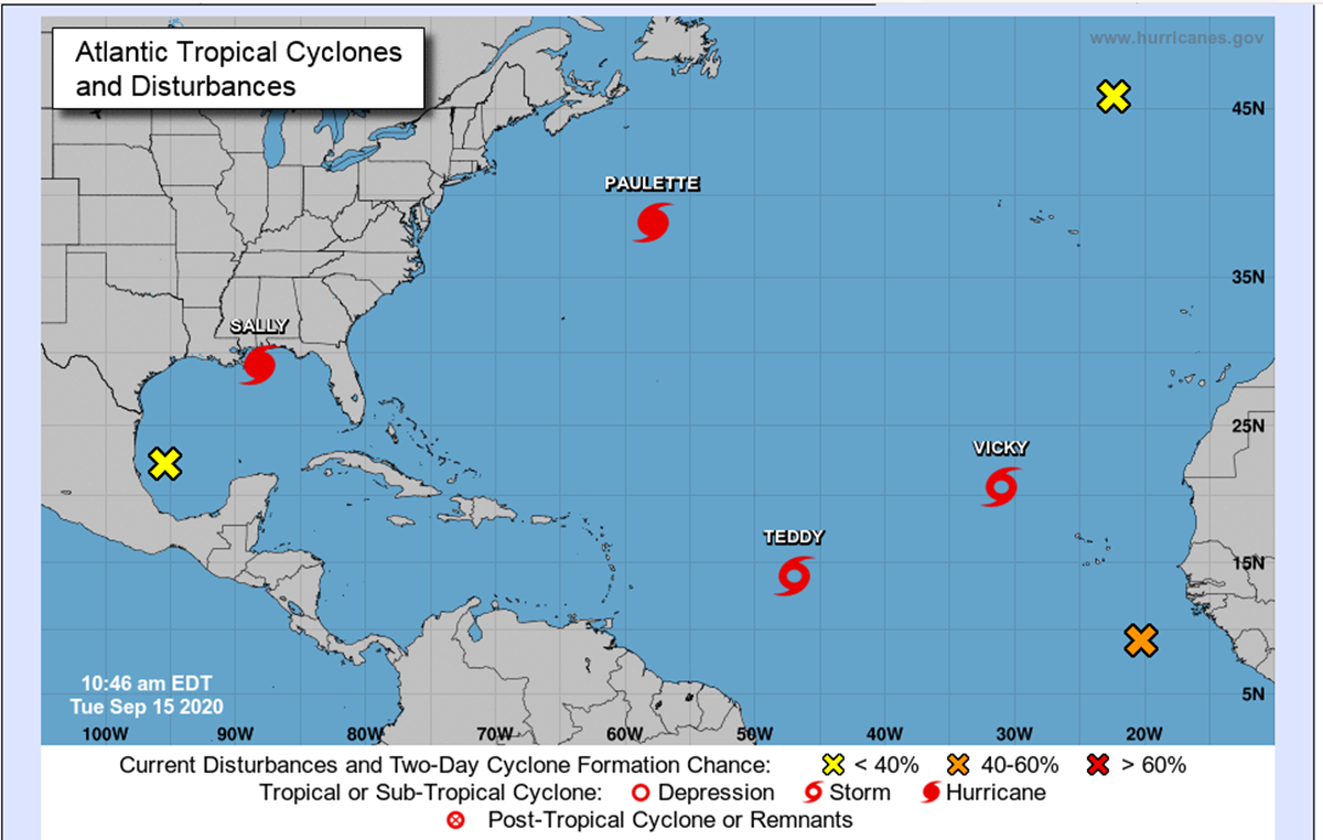 Canarias, atenta a los huracanes del Atlántico. Twitter