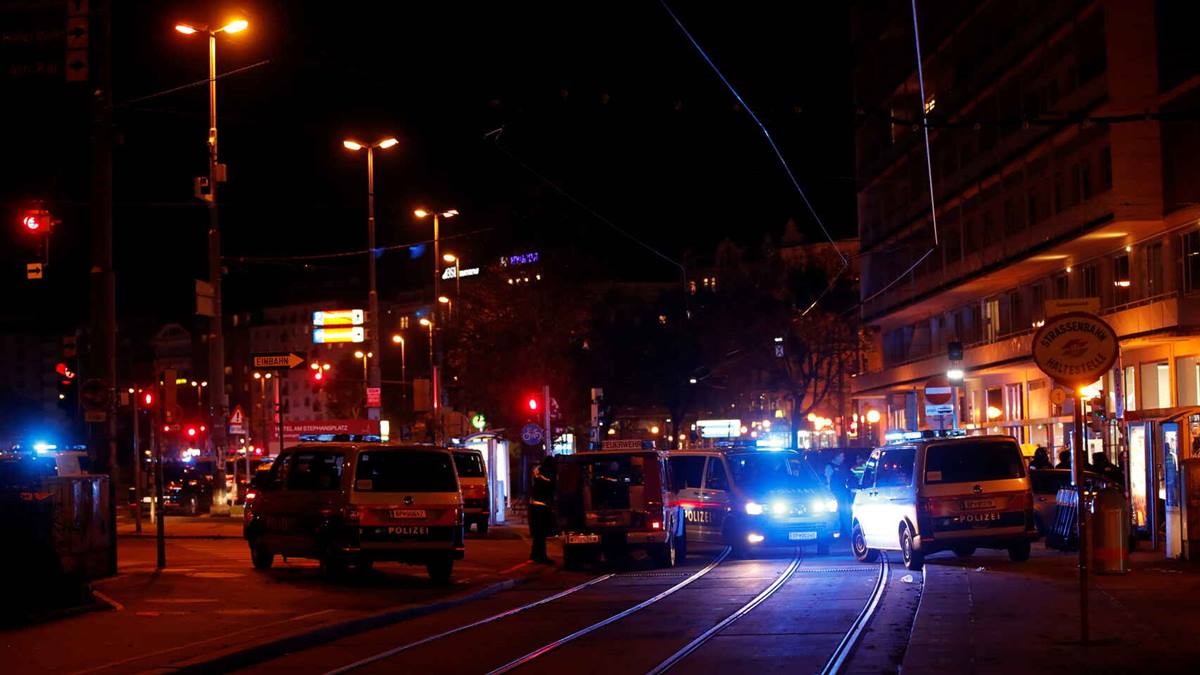 Imágenes tras el ataque en Viena. Reuters