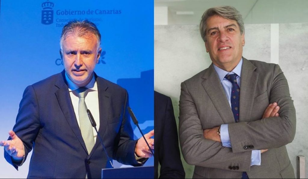 El presidente del Gobierno, Ángel Víctor Torres, y Modesto Campos, consejero de RIC Private Equity. DA