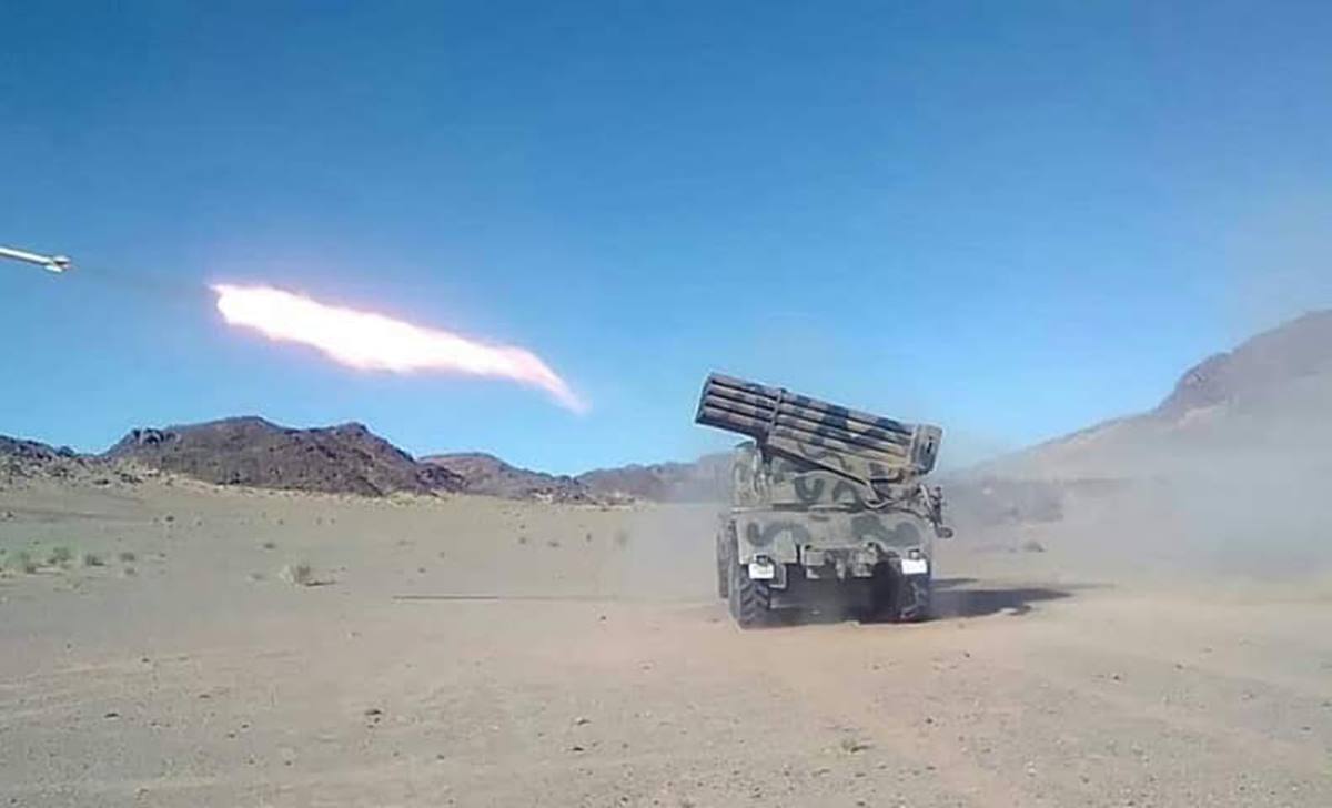 Un lanzacohetes de la RASD en plena acción, en imagen difundida por la prensa saharaui. Ecsaharaui.com