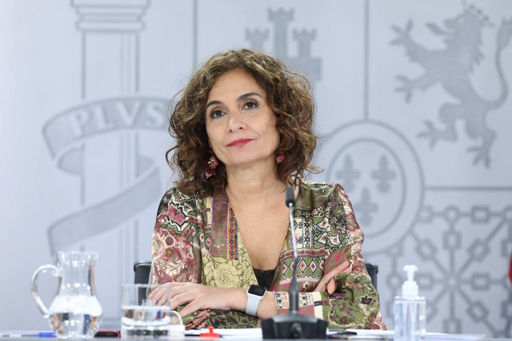 La ministra portavoz y de Hacienda, María Jesús Montero, comparece en rueda de prensa posterior al Consejo de Ministros en Moncloa. EP
