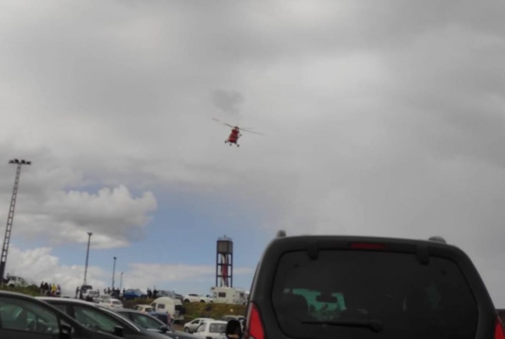 Rescatan en helicóptero a un ciclista herido en La Orotava. DA