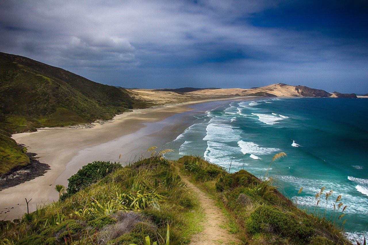 Playa en Nueva Zelanda. Pixabay