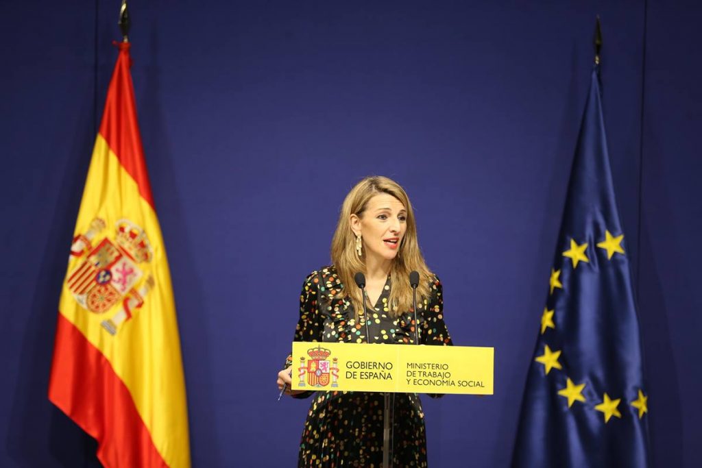 La ministra de Trabajo, Yolanda Díaz. EP