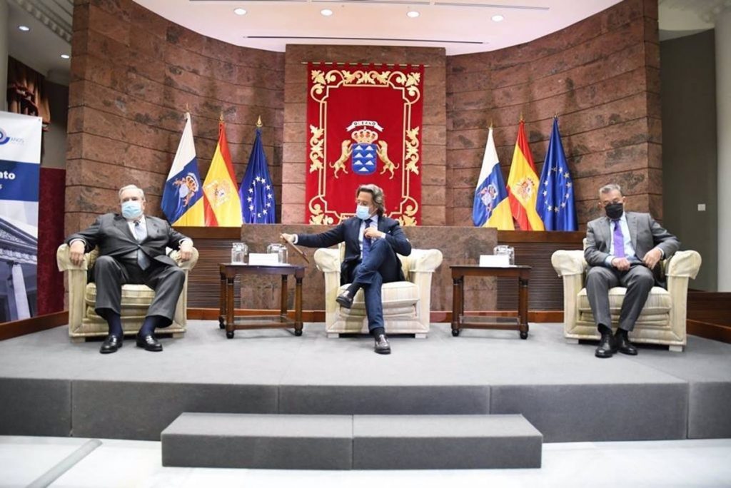 Jerónimo Saavedra, Gustavo Matos y Paulino Rivero