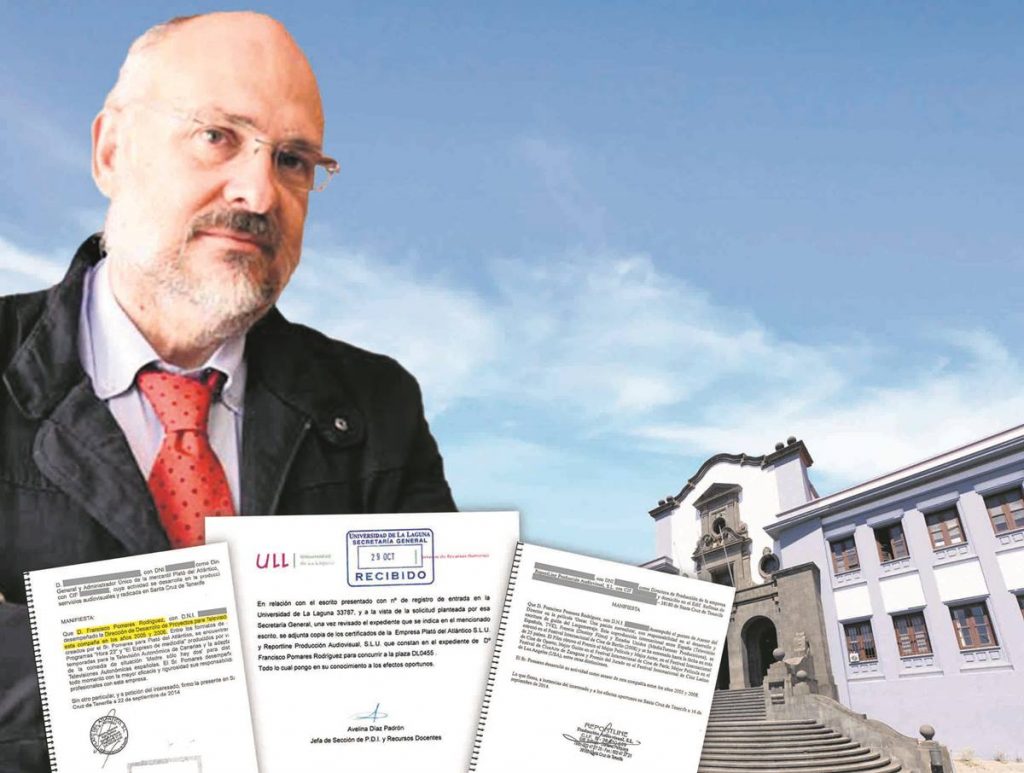 El periodista Francisco Pomares presentó dos certificados falsos en el proceso de selección y concurso de méritos para acceder a una plaza de profesor en la Facultad de Periodismo de la ULL.