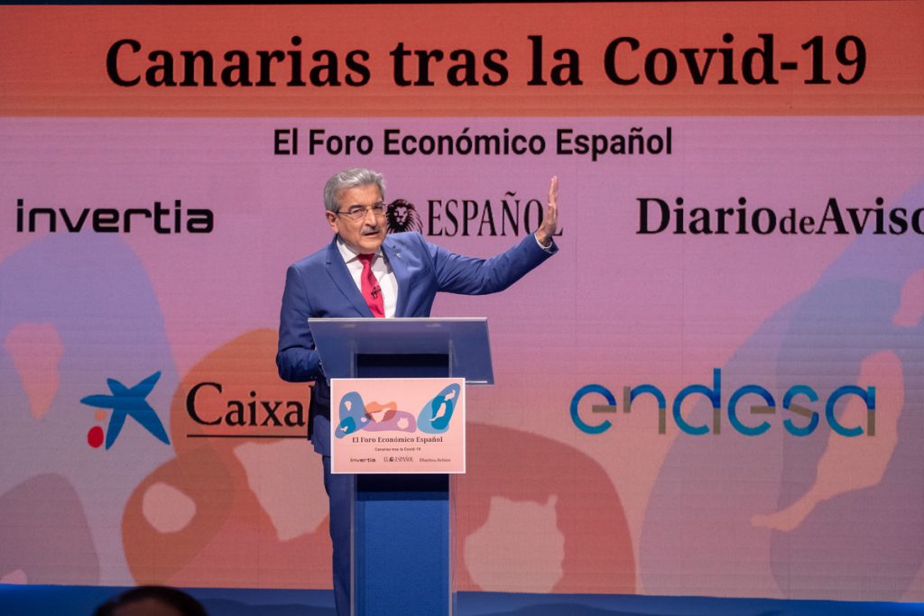 Román Rodríguez, vicepresidente de Canarias, en el foro Canarias tras la Covid