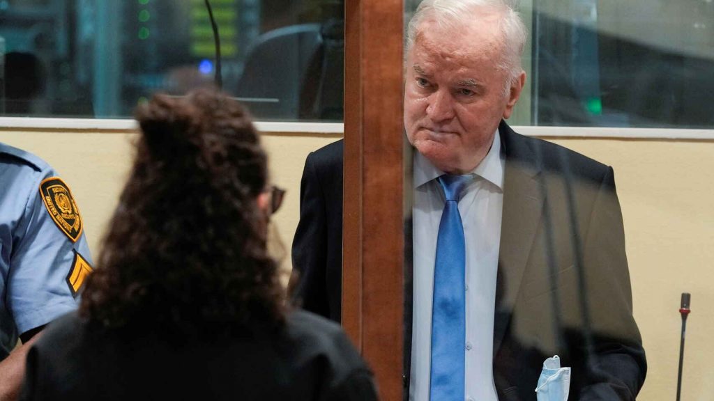 Ratko Mladic, en el Tribunal Penal Internacional de La Haya. Reuters