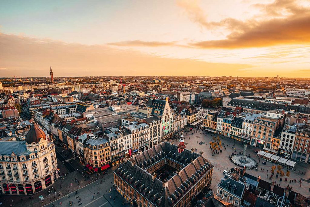 Vista panorámica de la ciudad de Lille. Hello Lille/Nablezon