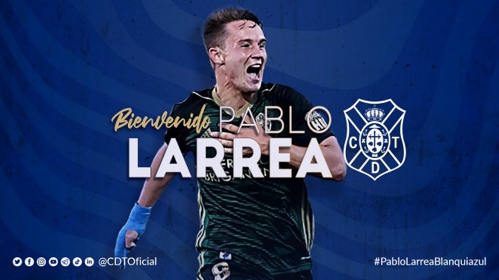 El Tenerife incorpora al centrocampista Pablo Larrea