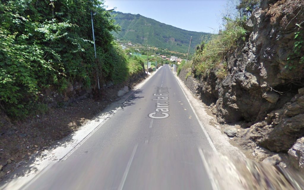 Carretera La Ferruja, en Los Realejos. Google Maps