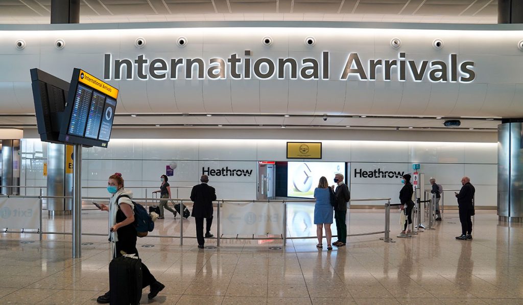 Terminal del aeropuerto de Heathrow, en Reino Unido