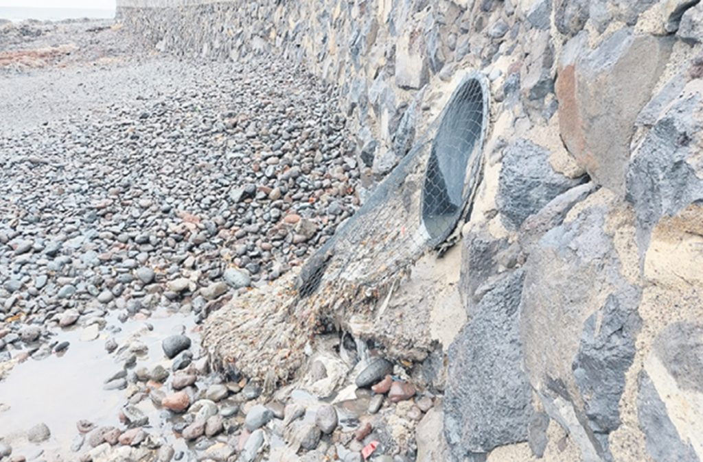 Vista de los restos recogidos por la red en Punta del Hidalgo durante unas recientes lluvias.