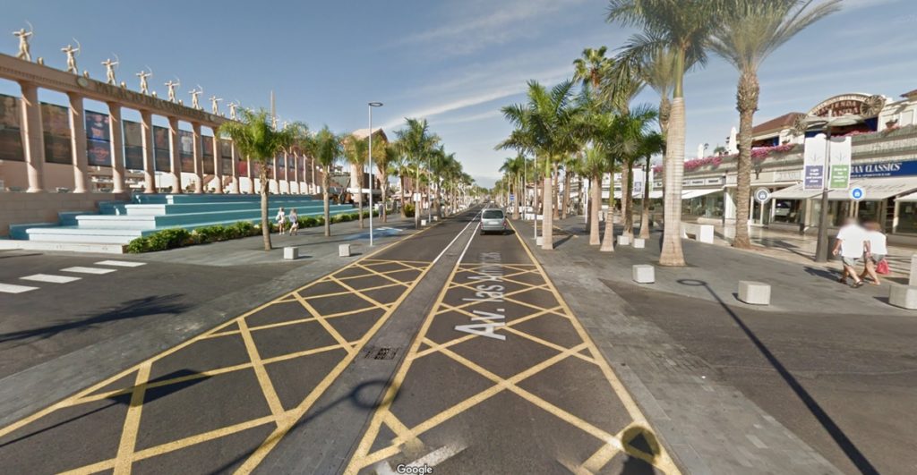 Avenida de Las Américas, en Arona. Google Maps