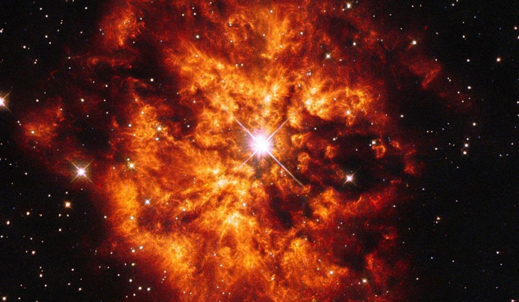 supernova de una estrella Wolf-Rayet