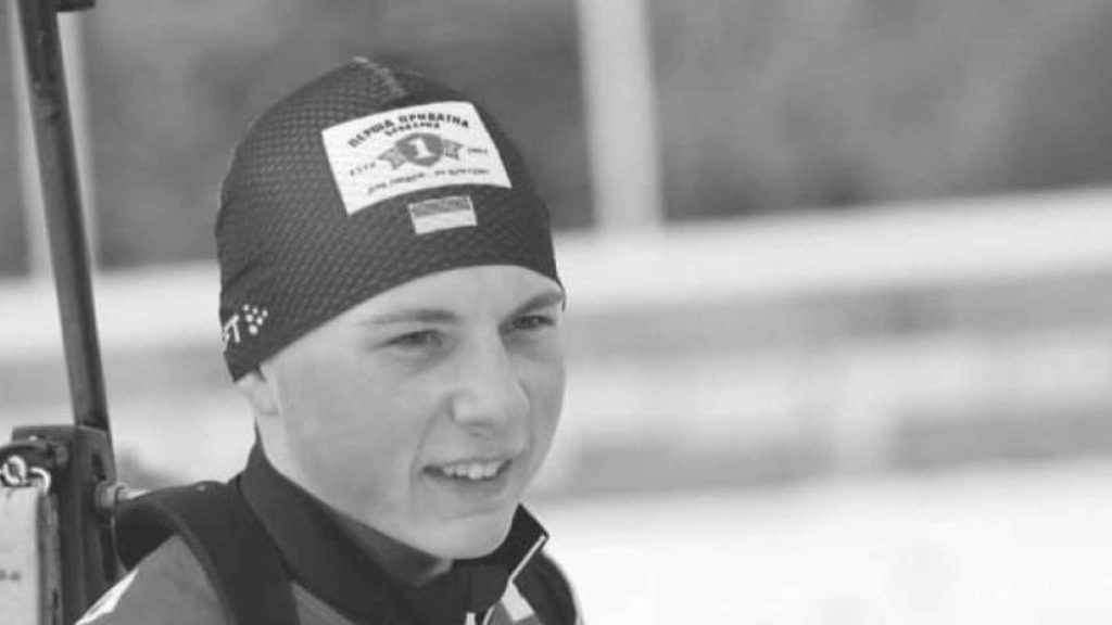 El joven biatleta ucraniano Yevhen Malyshev en una imagen de archivo Twitter