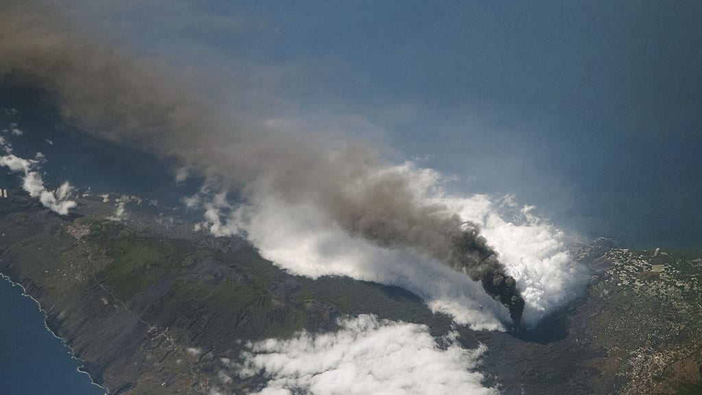 La imagen del volcán de La Palma