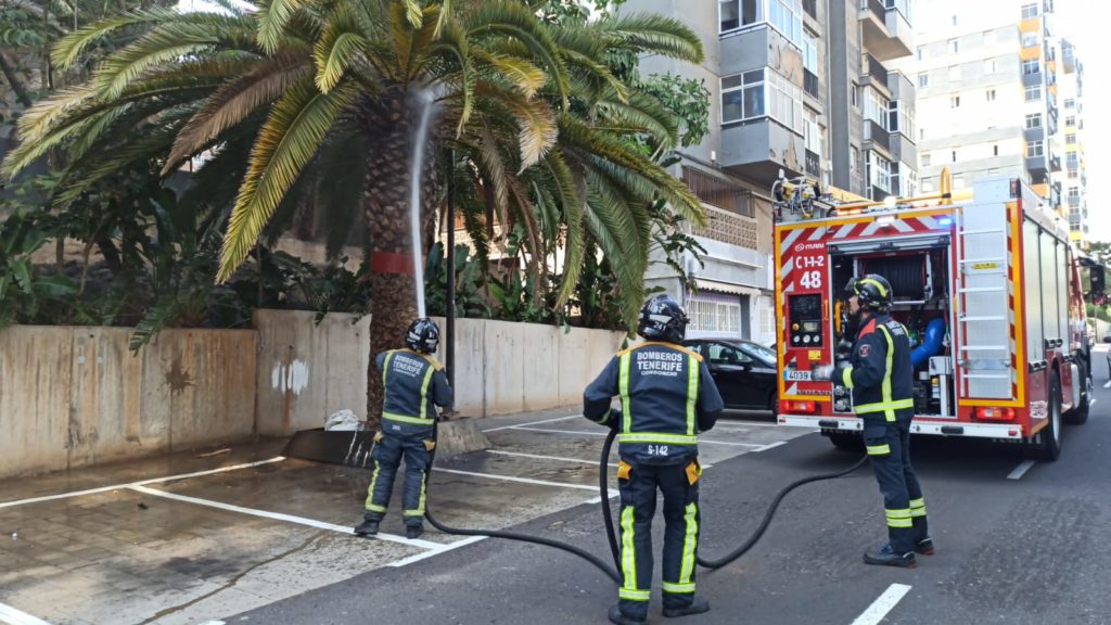 incendio en Santa Cruz de Tenerife