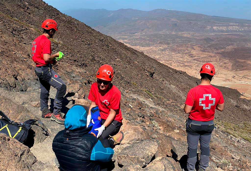 Rescatado en helicóptero en Las Cañadas del Teide