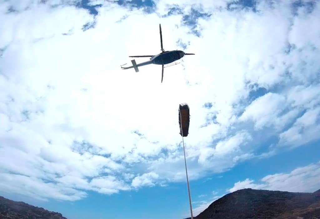 Una senderista rescatada en helicóptero de la isla de Lobos tras una caída