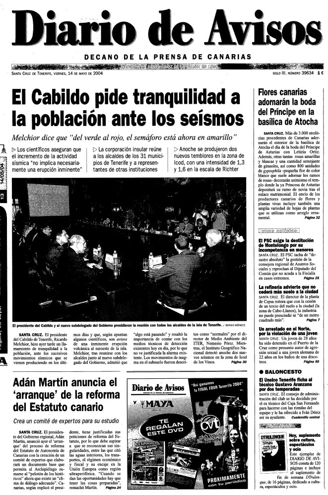 El histórico de enjambres sísmicos en el Teide: algo pasó en mayo de 2004