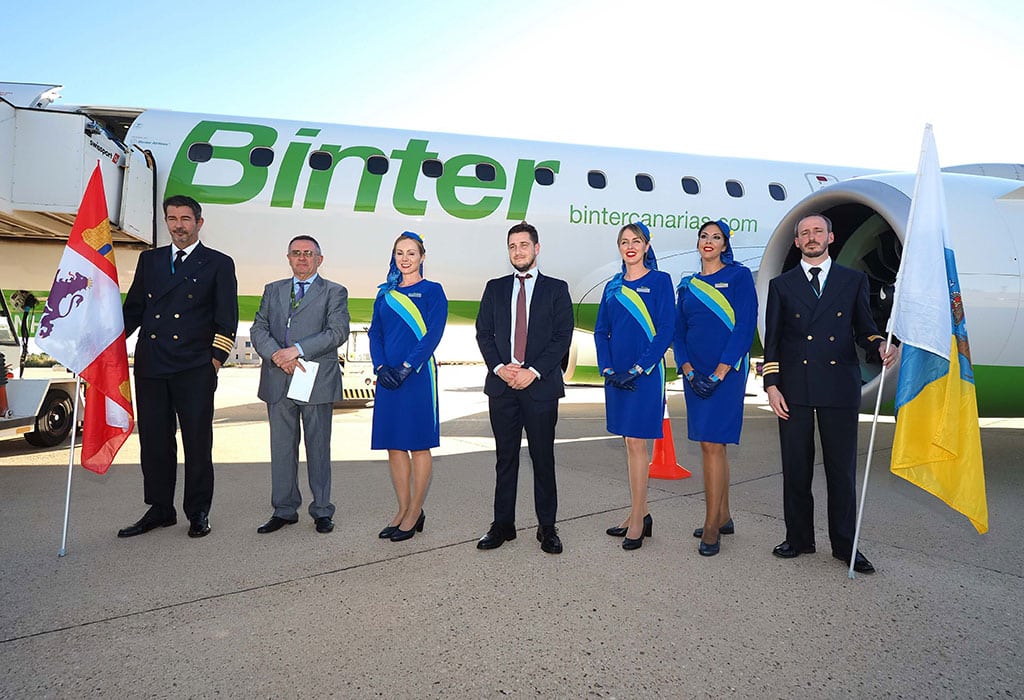 El Aeropuerto de Valladolid recibe el primer vuelo de Binter