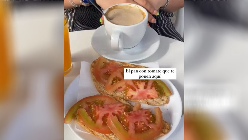 Debate en redes por unas tostadas con tomate en Canarias
