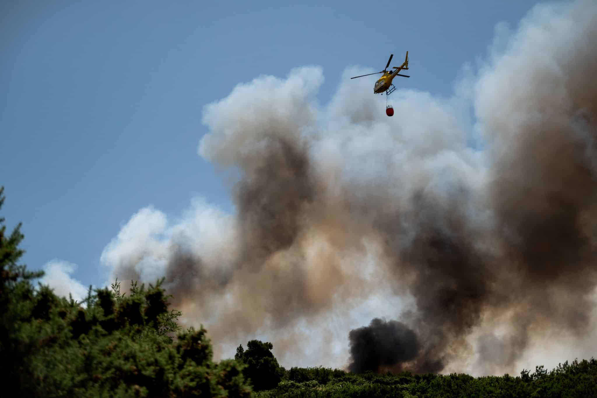 Incendio declarado este jueves en Los Realejos. Fran Pallero