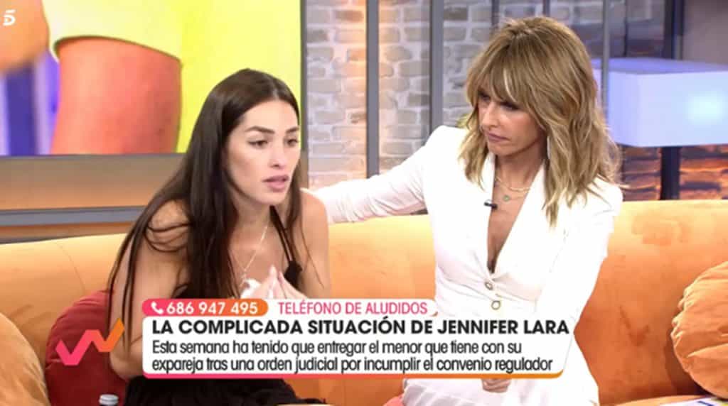 La ex tronista de 'MYHYV' Jennifer Lara, se rompe en 'Viva la vida ' tras grabar entregando a su hija