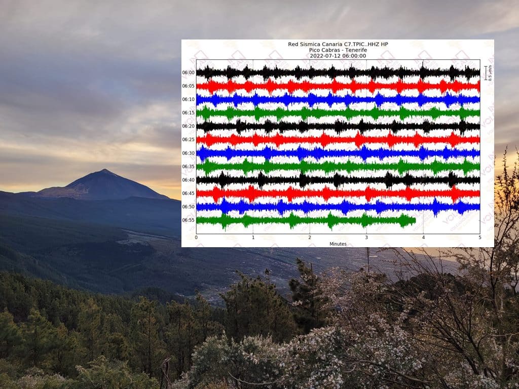 Nuevo enjambre sísmico en el Teide: registran 350 eventos