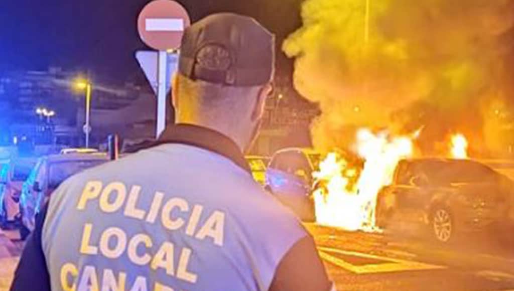 Quema de vehículos en Santa Cruz de Tenerife