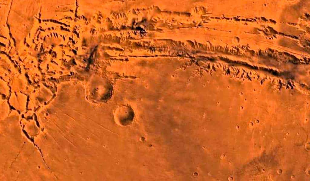 Valles Marineris, imagen del Curiosity en Marte