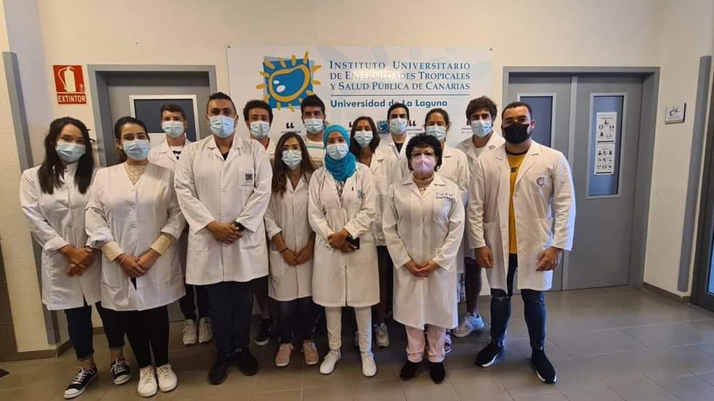 Equipo del laboratorio de amebas del Instituto de Enfermedades Tropicales y Salud Pública. ULL