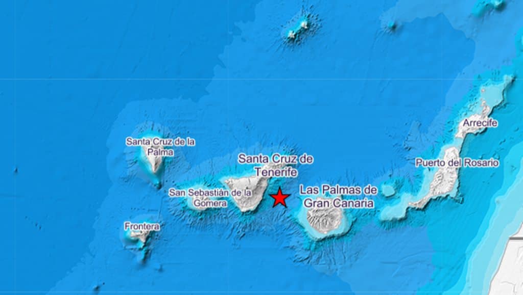 Detectan un terremoto en aguas próximas a Tenerife