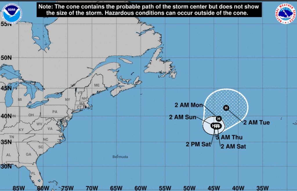 Detectan un posible ciclón tropical al oeste de las islas Azores