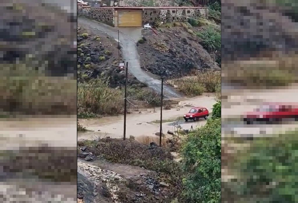 Imprudencia al volante en medio del temporal en Canarias: "Niño, el Panda es una máquina"