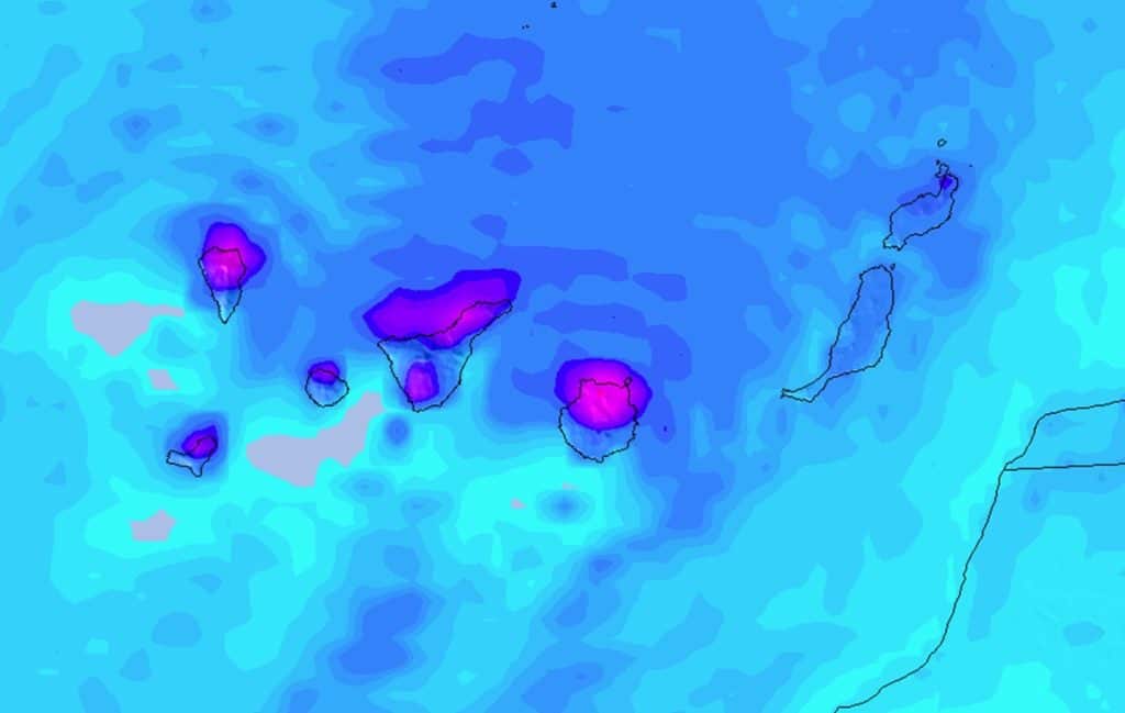 vaguada extratropical en Canarias