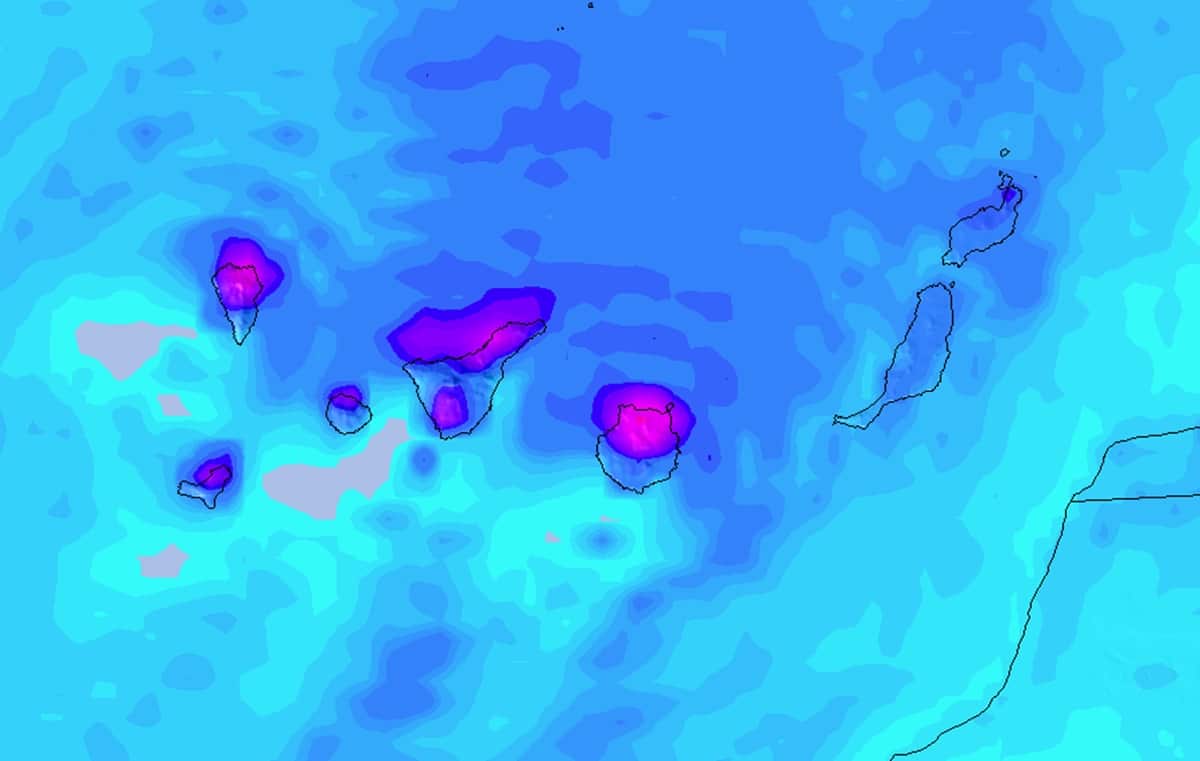 vaguada extratropical en Canarias