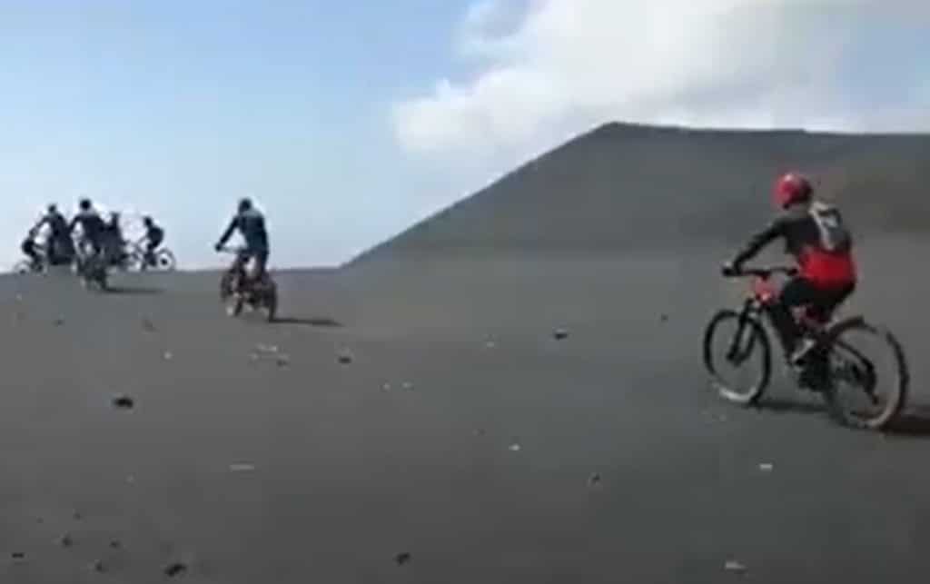Jesús Calleja no participó en las excursiones en bici por los volcanes de La Palma