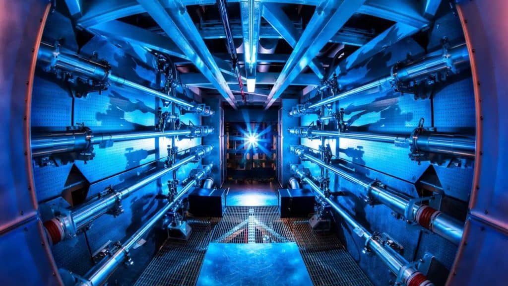La cámara principal de la National Ignition Facility, donde se ha realizado el experimento.