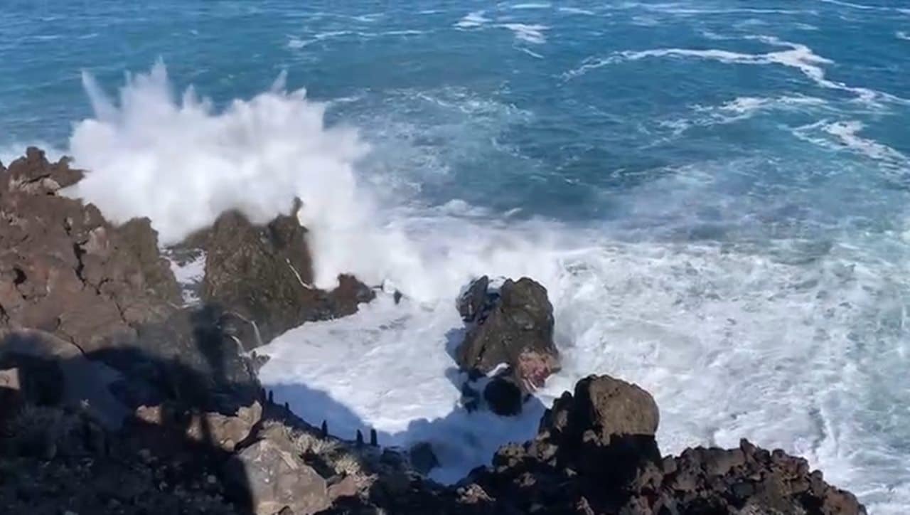 Impresionantes imágenes del oleaje en el norte de Tenerife